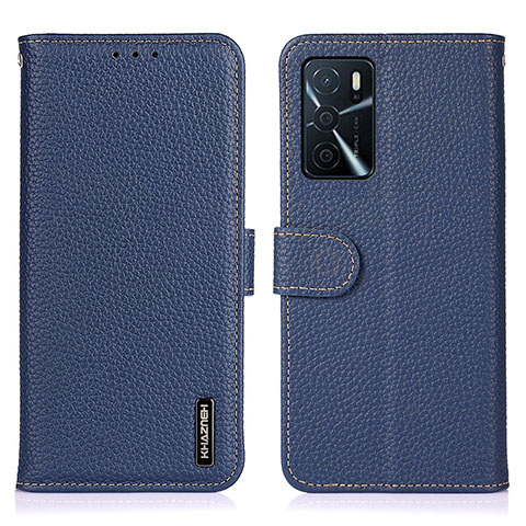 Coque Portefeuille Livre Cuir Etui Clapet B01H pour Oppo A16 Bleu