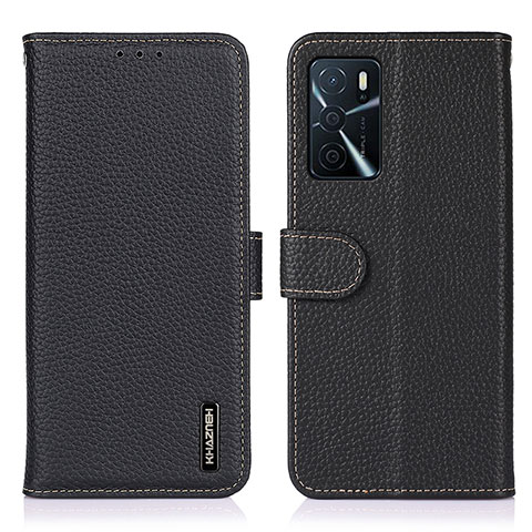 Coque Portefeuille Livre Cuir Etui Clapet B01H pour Oppo A16 Noir