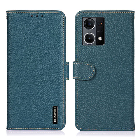 Coque Portefeuille Livre Cuir Etui Clapet B01H pour Oppo F21 Pro 4G Vert