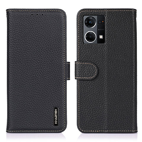 Coque Portefeuille Livre Cuir Etui Clapet B01H pour Oppo F21s Pro 4G Noir