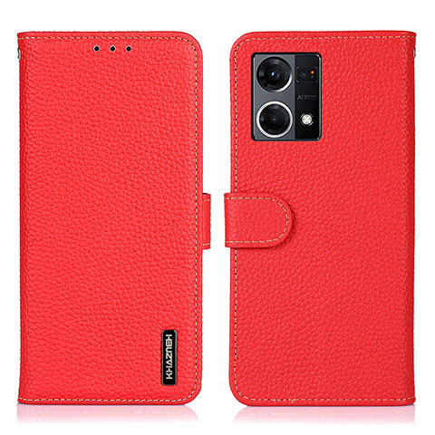 Coque Portefeuille Livre Cuir Etui Clapet B01H pour Oppo F21s Pro 4G Rouge