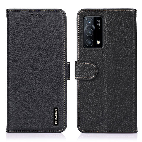 Coque Portefeuille Livre Cuir Etui Clapet B01H pour Oppo K9 5G Noir