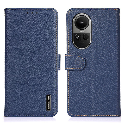 Coque Portefeuille Livre Cuir Etui Clapet B01H pour Oppo Reno10 5G Bleu