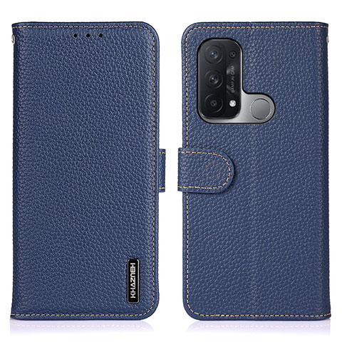 Coque Portefeuille Livre Cuir Etui Clapet B01H pour Oppo Reno5 A Bleu