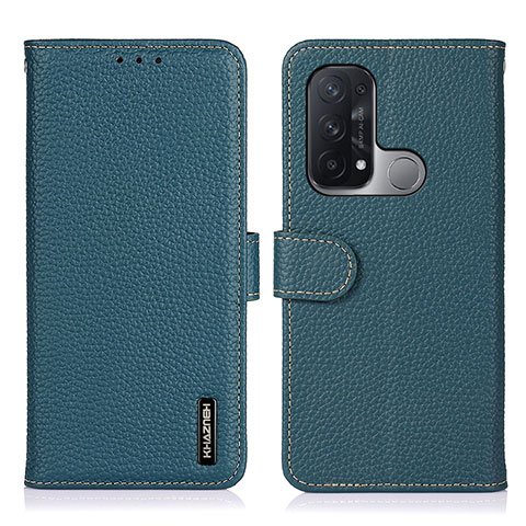 Coque Portefeuille Livre Cuir Etui Clapet B01H pour Oppo Reno5 A Vert