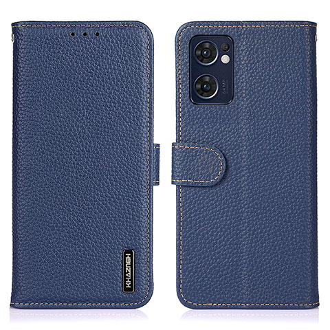 Coque Portefeuille Livre Cuir Etui Clapet B01H pour Oppo Reno7 5G Bleu