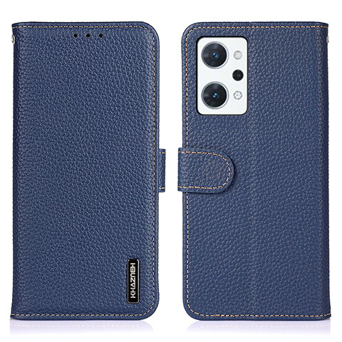 Coque Portefeuille Livre Cuir Etui Clapet B01H pour Oppo Reno7 A Bleu