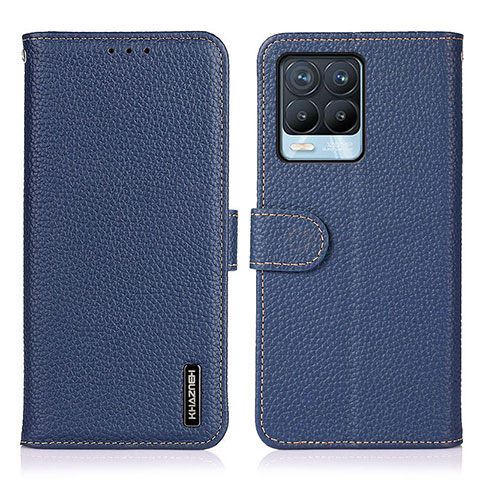 Coque Portefeuille Livre Cuir Etui Clapet B01H pour Realme 8 4G Bleu