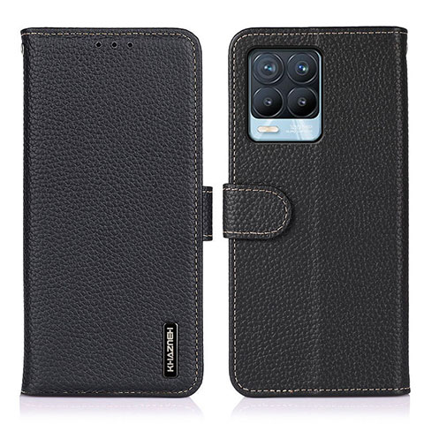 Coque Portefeuille Livre Cuir Etui Clapet B01H pour Realme 8 4G Noir