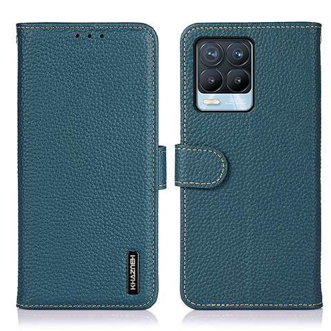 Coque Portefeuille Livre Cuir Etui Clapet B01H pour Realme 8 4G Vert