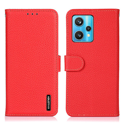 Coque Portefeuille Livre Cuir Etui Clapet B01H pour Realme 9 4G Rouge