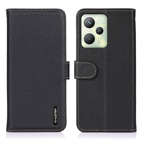 Coque Portefeuille Livre Cuir Etui Clapet B01H pour Realme C35 Noir