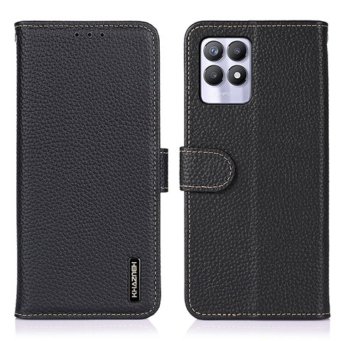 Coque Portefeuille Livre Cuir Etui Clapet B01H pour Realme Narzo 50 4G Noir