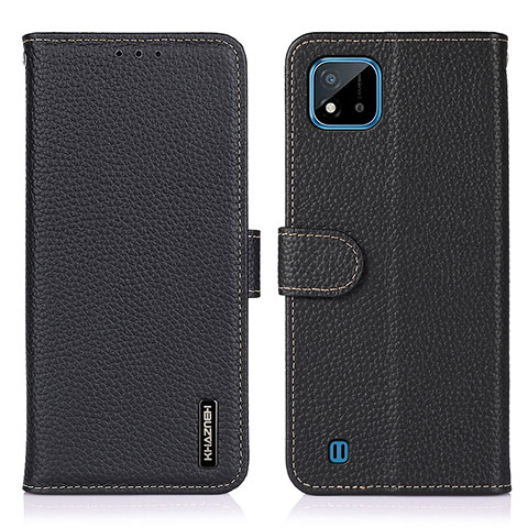 Coque Portefeuille Livre Cuir Etui Clapet B01H pour Realme Narzo 50i Noir