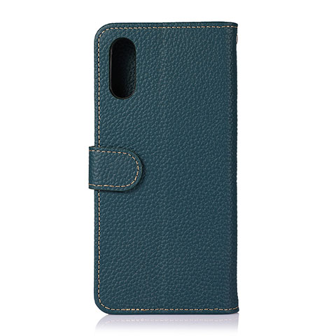 Coque Portefeuille Livre Cuir Etui Clapet B01H pour Samsung Galaxy A02 Vert