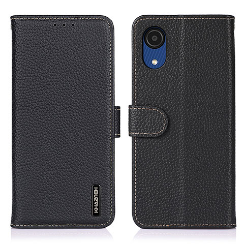 Coque Portefeuille Livre Cuir Etui Clapet B01H pour Samsung Galaxy A03 Core Noir