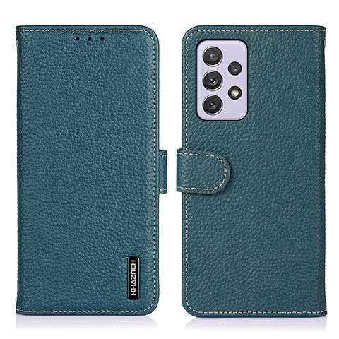 Coque Portefeuille Livre Cuir Etui Clapet B01H pour Samsung Galaxy A73 5G Vert