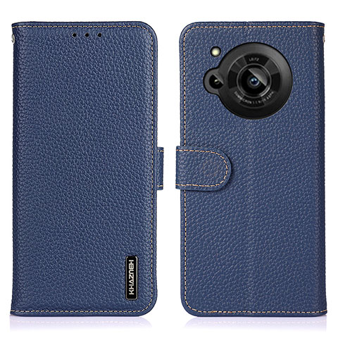 Coque Portefeuille Livre Cuir Etui Clapet B01H pour Sharp Aquos R7 Bleu