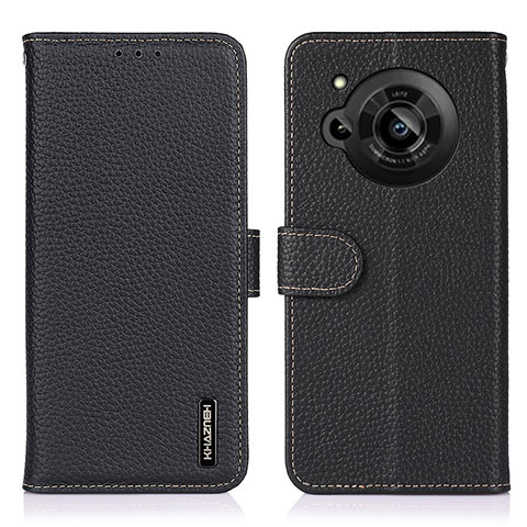 Coque Portefeuille Livre Cuir Etui Clapet B01H pour Sharp Aquos R7s Noir