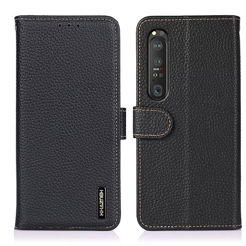 Coque Portefeuille Livre Cuir Etui Clapet B01H pour Sony Xperia 1 III Noir