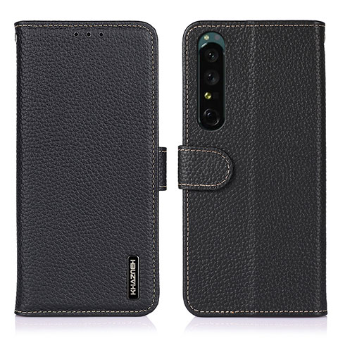 Coque Portefeuille Livre Cuir Etui Clapet B01H pour Sony Xperia 1 IV Noir