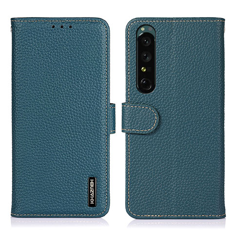 Coque Portefeuille Livre Cuir Etui Clapet B01H pour Sony Xperia 1 IV SO-51C Vert