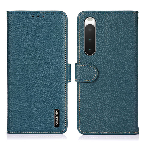 Coque Portefeuille Livre Cuir Etui Clapet B01H pour Sony Xperia 10 IV Vert