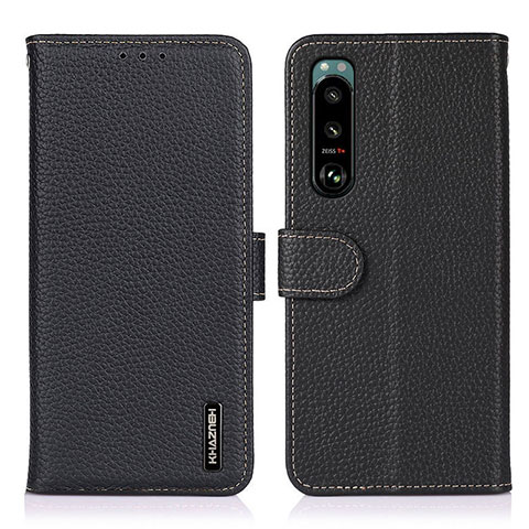 Coque Portefeuille Livre Cuir Etui Clapet B01H pour Sony Xperia 5 III Noir