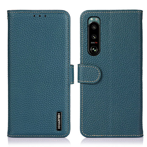 Coque Portefeuille Livre Cuir Etui Clapet B01H pour Sony Xperia 5 III Vert