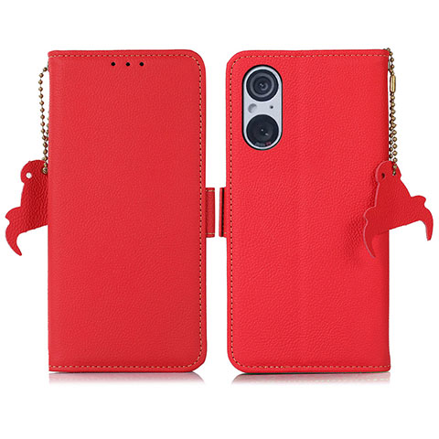 Coque Portefeuille Livre Cuir Etui Clapet B01H pour Sony Xperia 5 V Rouge