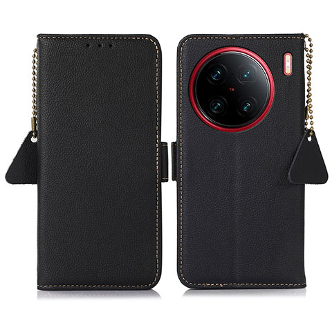 Coque Portefeuille Livre Cuir Etui Clapet B01H pour Vivo X90 Pro 5G Noir