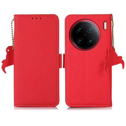 Coque Portefeuille Livre Cuir Etui Clapet B01H pour Vivo X90 Pro 5G Rouge