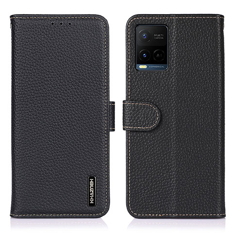 Coque Portefeuille Livre Cuir Etui Clapet B01H pour Vivo Y21a Noir