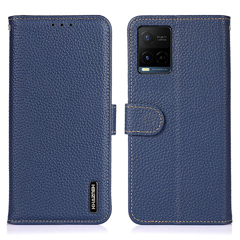 Coque Portefeuille Livre Cuir Etui Clapet B01H pour Vivo Y32 4G Bleu