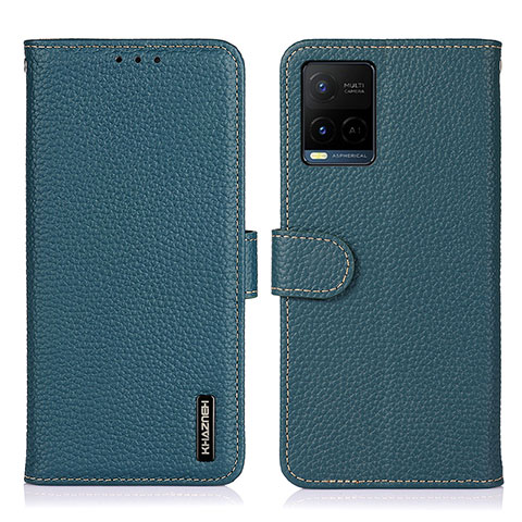 Coque Portefeuille Livre Cuir Etui Clapet B01H pour Vivo Y32 4G Vert