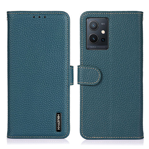 Coque Portefeuille Livre Cuir Etui Clapet B01H pour Vivo Y33e 5G Vert