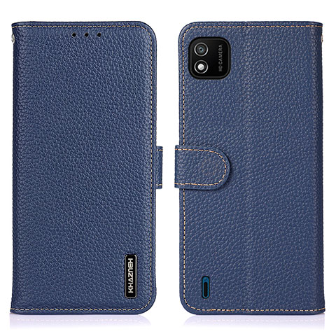 Coque Portefeuille Livre Cuir Etui Clapet B01H pour Wiko Y62 Bleu