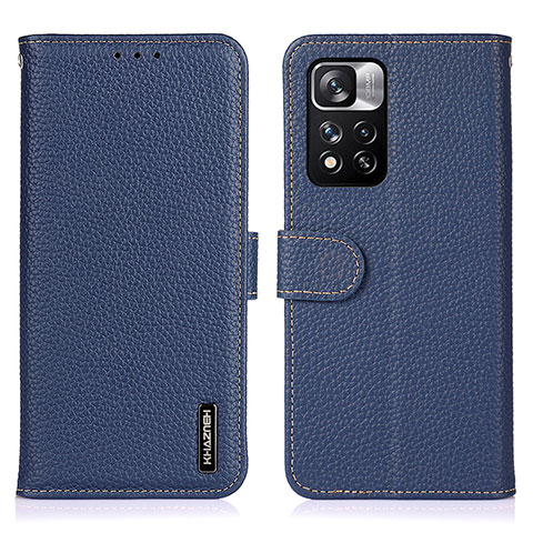 Coque Portefeuille Livre Cuir Etui Clapet B01H pour Xiaomi Mi 11i 5G (2022) Bleu