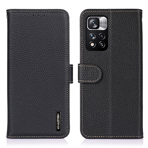 Coque Portefeuille Livre Cuir Etui Clapet B01H pour Xiaomi Mi 11i 5G (2022) Noir