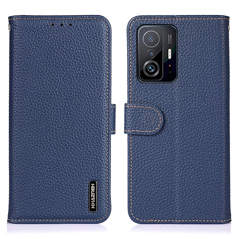 Coque Portefeuille Livre Cuir Etui Clapet B01H pour Xiaomi Mi 11T Pro 5G Bleu