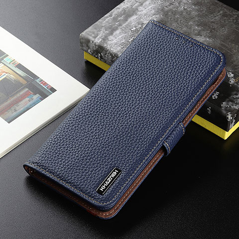 Coque Portefeuille Livre Cuir Etui Clapet B01H pour Xiaomi Mi 12 Ultra 5G Bleu