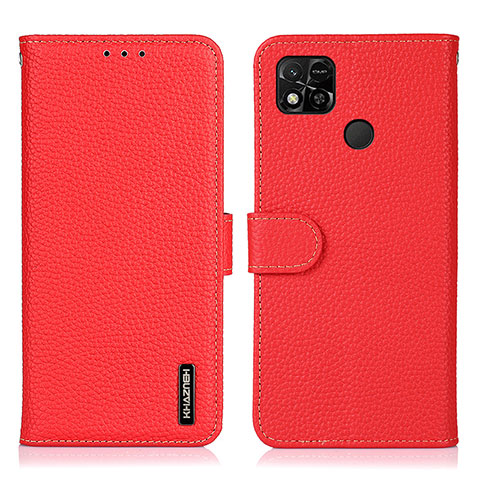 Coque Portefeuille Livre Cuir Etui Clapet B01H pour Xiaomi POCO C3 Rouge