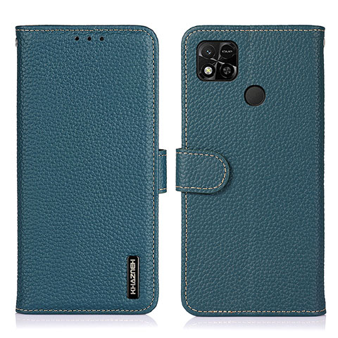 Coque Portefeuille Livre Cuir Etui Clapet B01H pour Xiaomi POCO C31 Vert