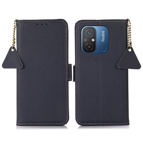 Coque Portefeuille Livre Cuir Etui Clapet B01H pour Xiaomi Poco C55 Bleu