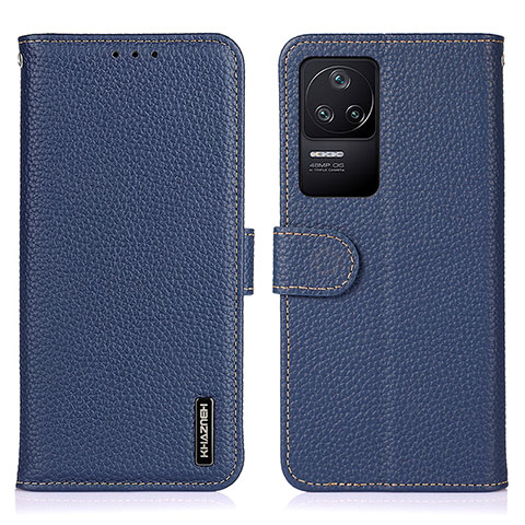 Coque Portefeuille Livre Cuir Etui Clapet B01H pour Xiaomi Poco F4 5G Bleu