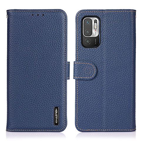 Coque Portefeuille Livre Cuir Etui Clapet B01H pour Xiaomi POCO M3 Pro 5G Bleu