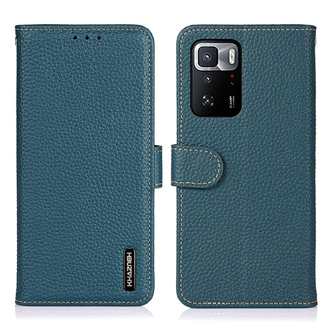 Coque Portefeuille Livre Cuir Etui Clapet B01H pour Xiaomi Poco X3 GT 5G Vert