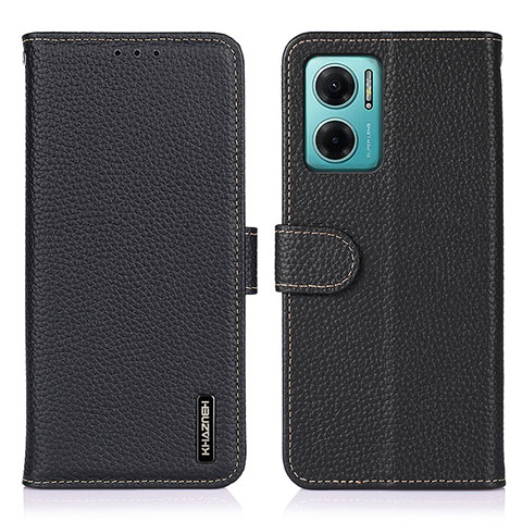 Coque Portefeuille Livre Cuir Etui Clapet B01H pour Xiaomi Redmi 10 Prime Plus 5G Noir