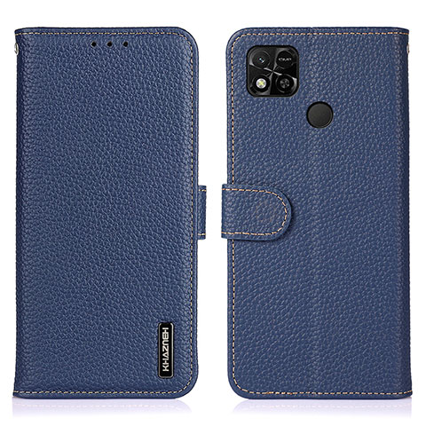 Coque Portefeuille Livre Cuir Etui Clapet B01H pour Xiaomi Redmi 9 Activ Bleu