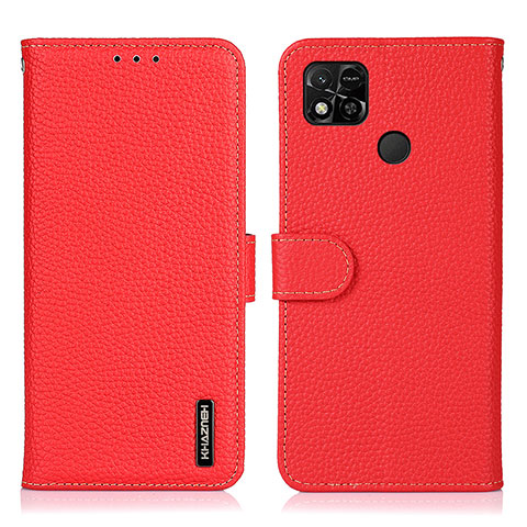 Coque Portefeuille Livre Cuir Etui Clapet B01H pour Xiaomi Redmi 9C Rouge